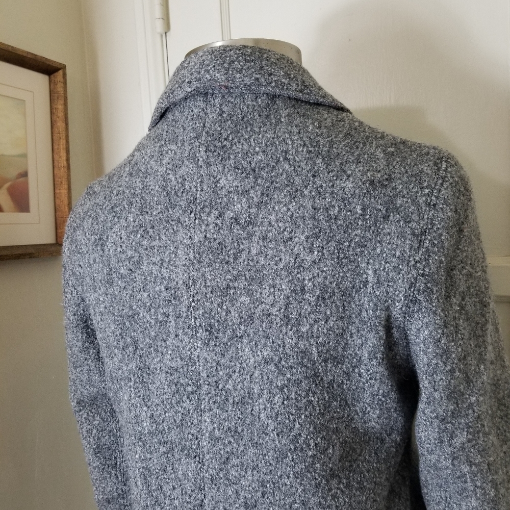 Utex Gray Boiled Wool 3 Button Long Sleeve Button… - image 5